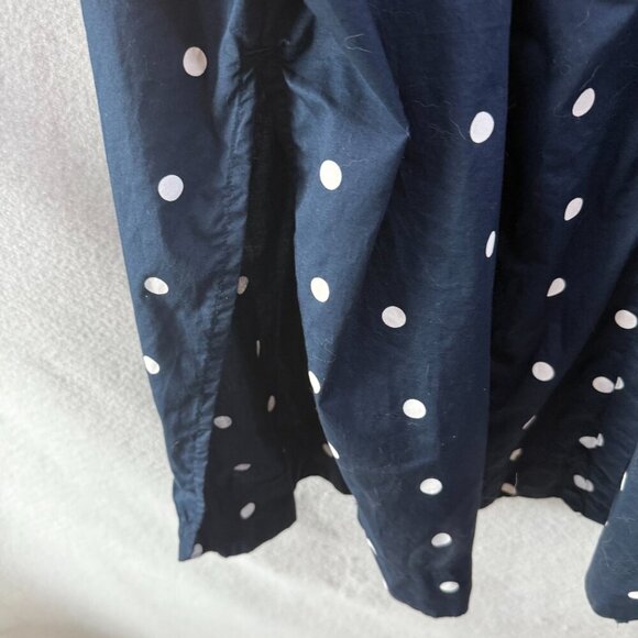 Old Navy Women's Shirt Dress Midi Polka Dot Cut Out Sides Button Front Navy 3X - Picture 11 of 14